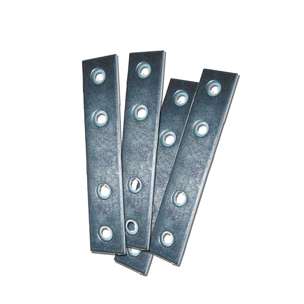 PLACA RECTA UNIÓN PLC02, ACERO ZINCADO, 100 x 15 x 2 mm. 4 unidades
