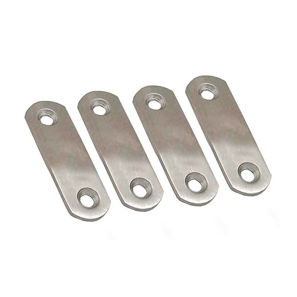 PLACA RECTA UNIÓN PLC14, ACERO INOXIDABLE, 60 x 16 x 1,5 mm. 4 unidades