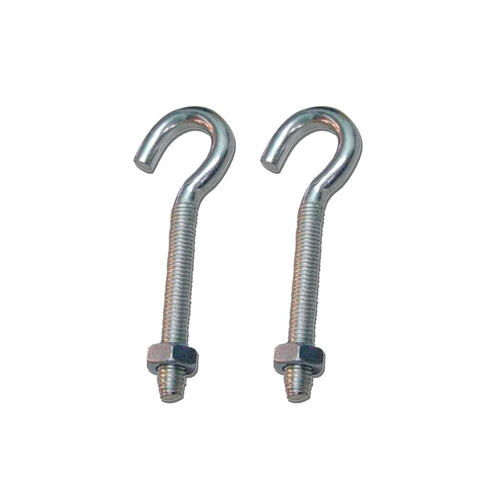HEMBRILLA ABIERTA CON TUERCA HM02, M8 x 60 mm, ZINCADO, BLISTER 2 uds