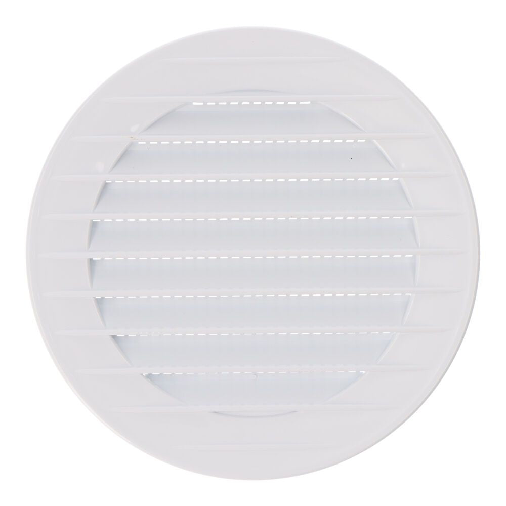 REJILLA VENTILACIÓN REDONDA EMPOTRABLE CON MOSQUITERA Ø90mm ABS BLANCA