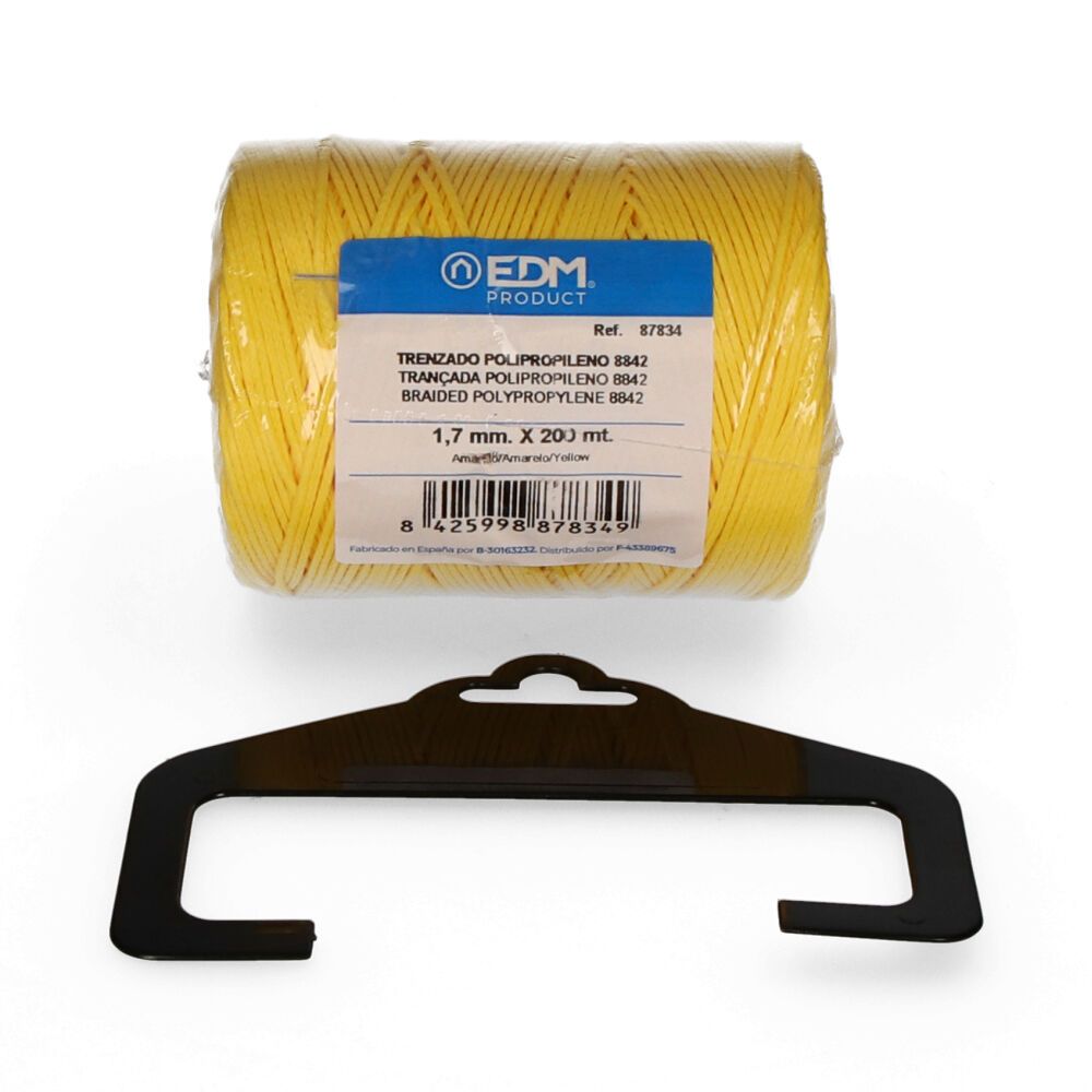 CORDÓN TRENZADO POLIPROPILENO 8842 AMARILLO, CALIBRE 1,7 mm x 200 m