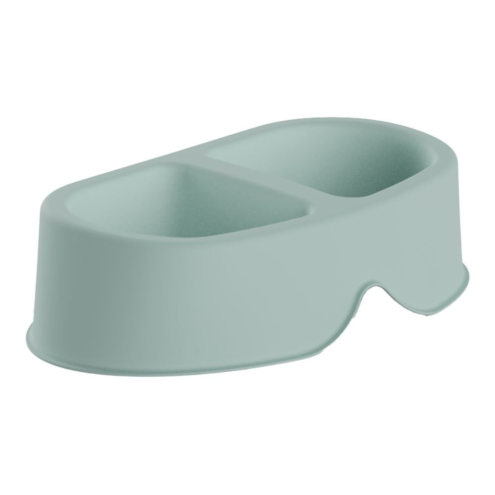 COMEDERO DOBLE DE CAPACIDAD 0,5 Y 0,5 L COLOR MENTA