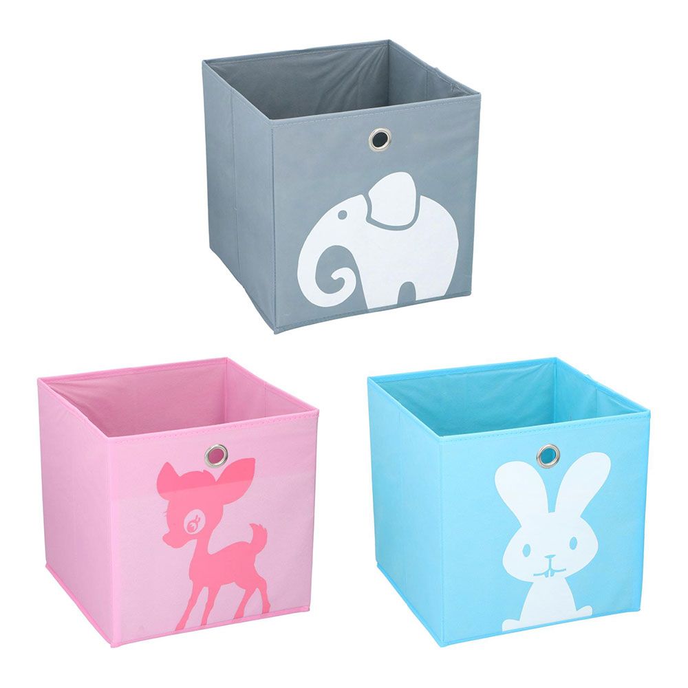 CAJA DE ALMACENAMIENTO COLORES VARIADOS 28 x 28 x 28 cm