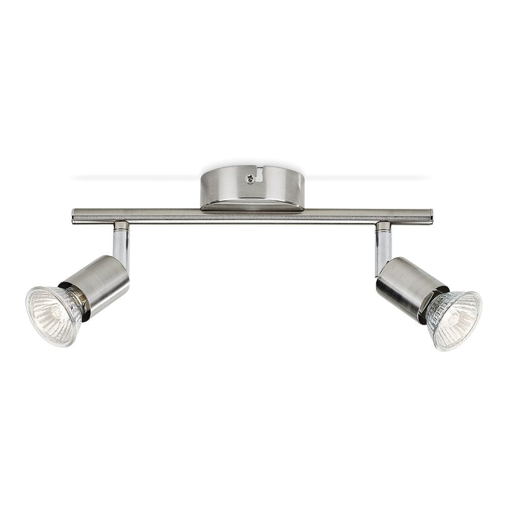 FOCO 2 ELEMENTOS LIMBALI GU10 (BOMBILLA NO INCLUIDA) COLOR CROMO MATE 28,5 x 10 x 15,5 cm