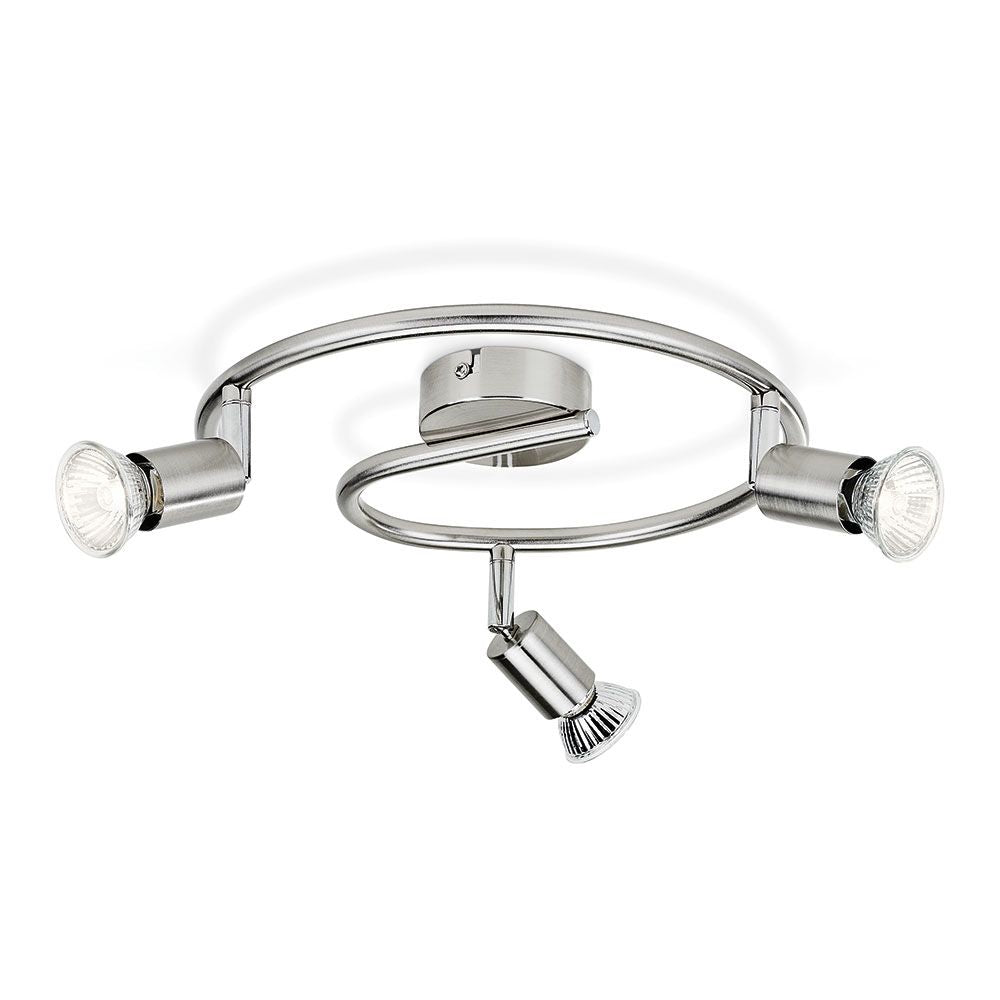 FOCO 3 ELEMENTOS LIMBALI GU10 (BOMBILLA NO INCLUIDA) COLOR CROMO MATE Ø29 x 13 cm