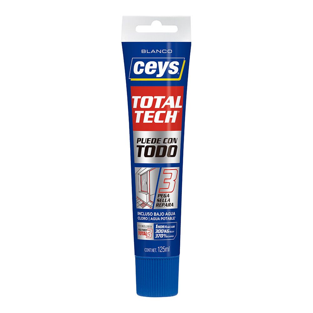 ADHESIVO SELLADOR TOTAL TECH BLANCO TUBO 125 ml