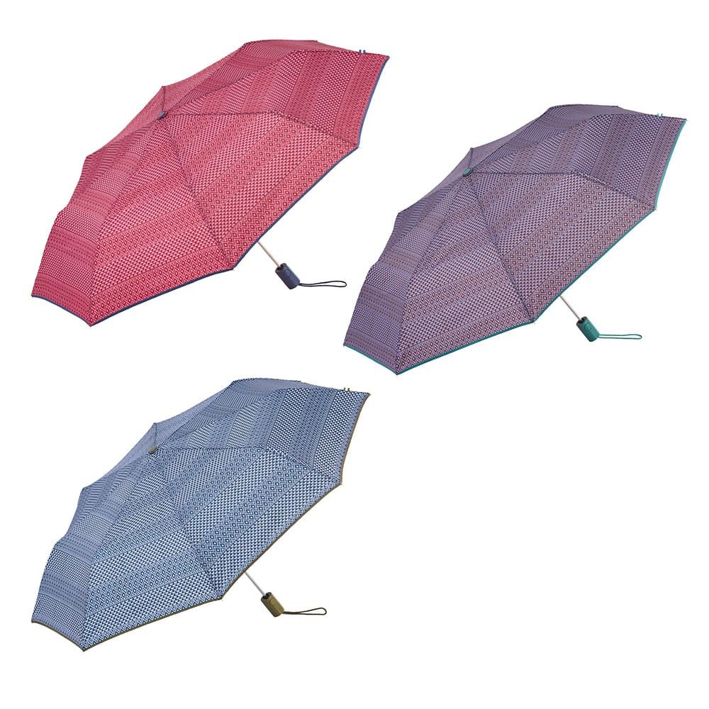 PARAGUAS AUTOMÁTICO ESTAMPADO ÉTNICO CON UV 50+, COLORES SURTIDOS