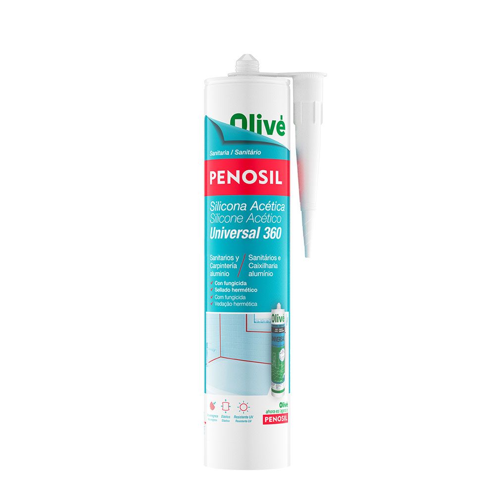 SILICONA ACÉTICA SANITARIA UNIVERSAL 360 TRANSLÚCIDA 280 ml