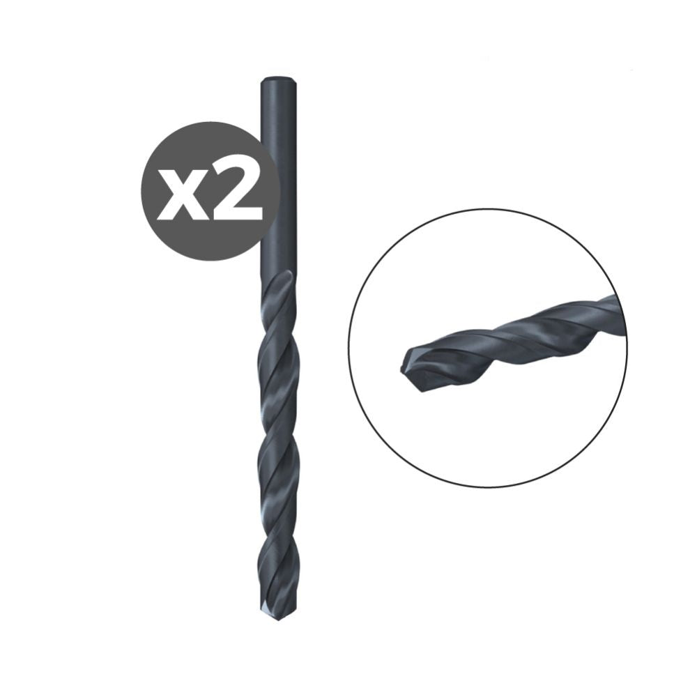 BROCA PARA METAL HSS-R DIN 338, 2 uds, Ø4,00 x 43/75 mm