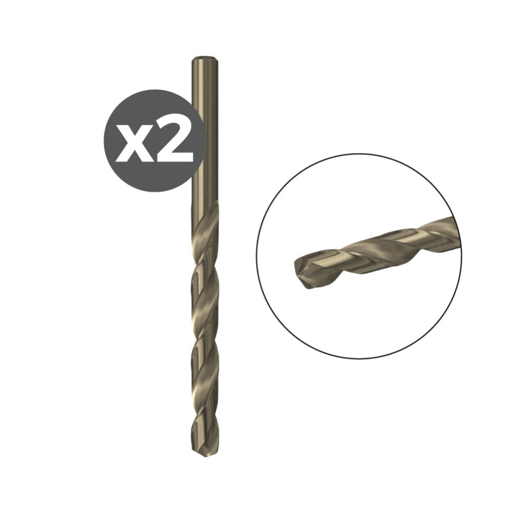 BROCA PARA METAL HSS-Co, 2 uds, Ø3,50 x 39/70 mm