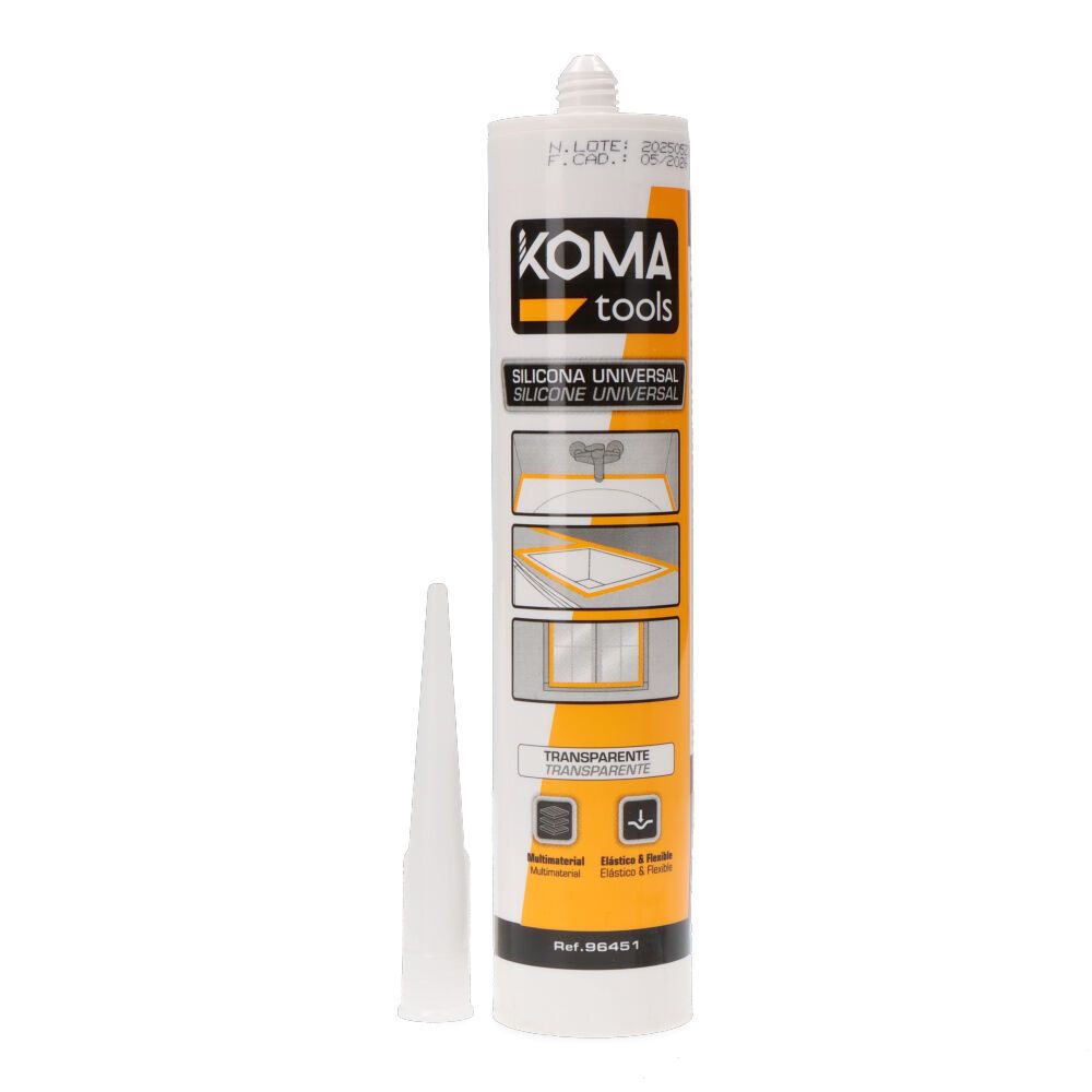 SILICONA UNIVERSAL ÁCIDA ANTIMOHO TRANSLUCIDA 280 ml