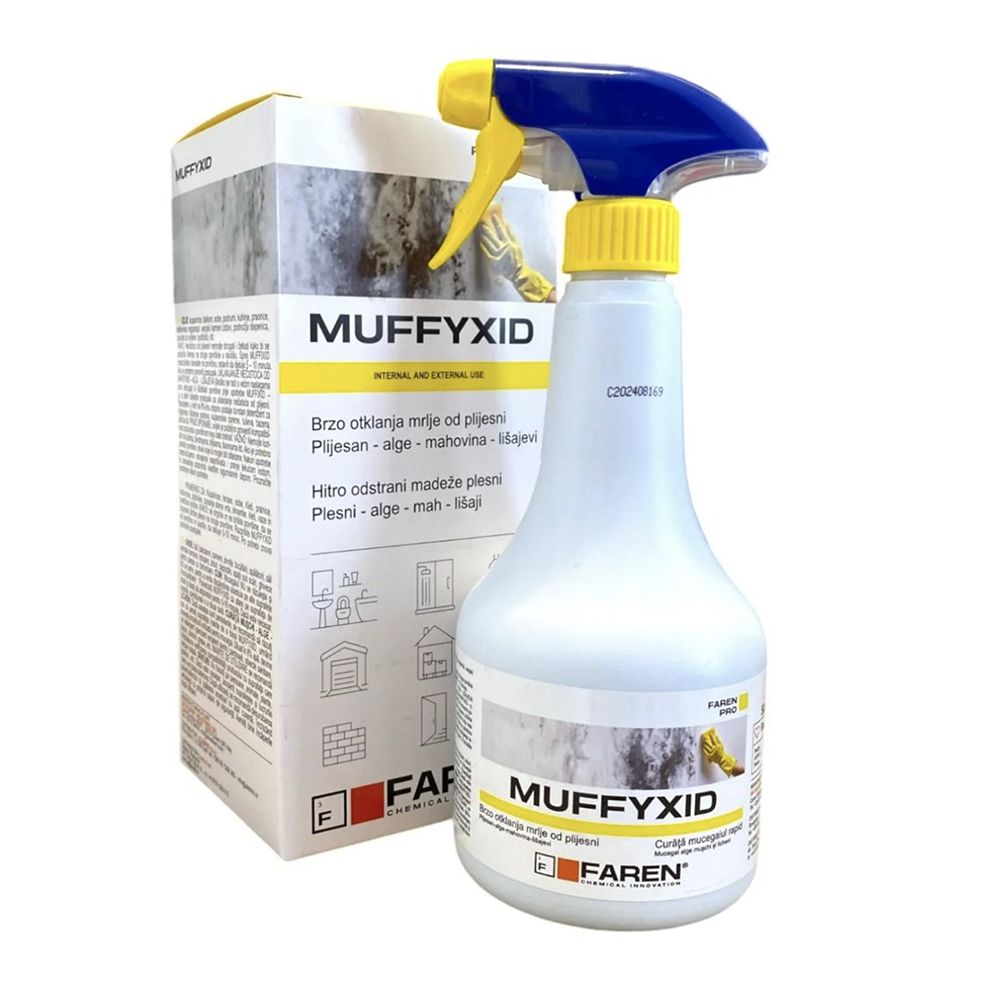MUFFYXID BOX 500ml ELIMINADOR MOHO DESINFECTANTE CON CLORO ACTIVO