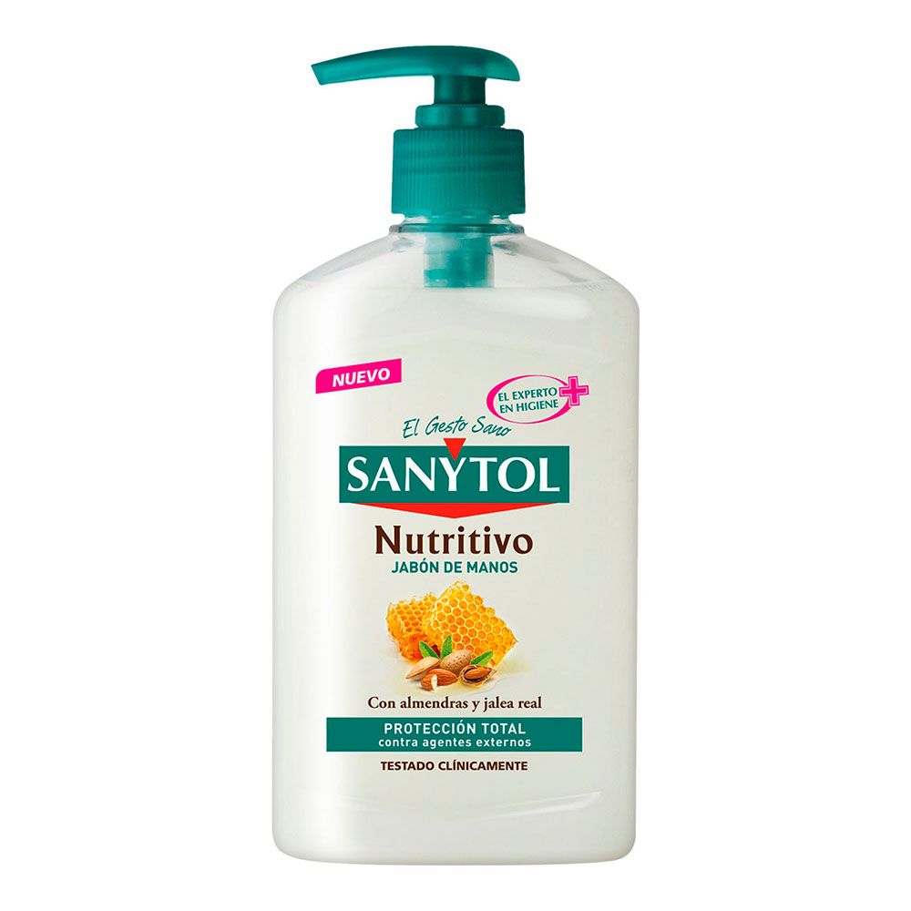 JABÓN MANOS NUTRITIVO CON ALMENDRA Y JALEA REAL 250 ml