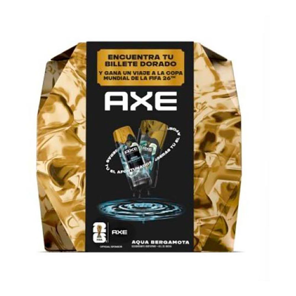 ESTUCHE DORADO AQUA BERGAMOTA, DESODORANTE SPRAY 150 ml + GEL DE DUCHA 225 ml