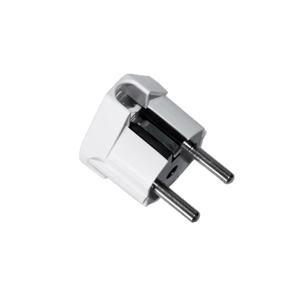 CLAVIJA TIPO F T/TL SALIDA LATERAL 4,8mm. 16A BLANCA (ENVASADO)