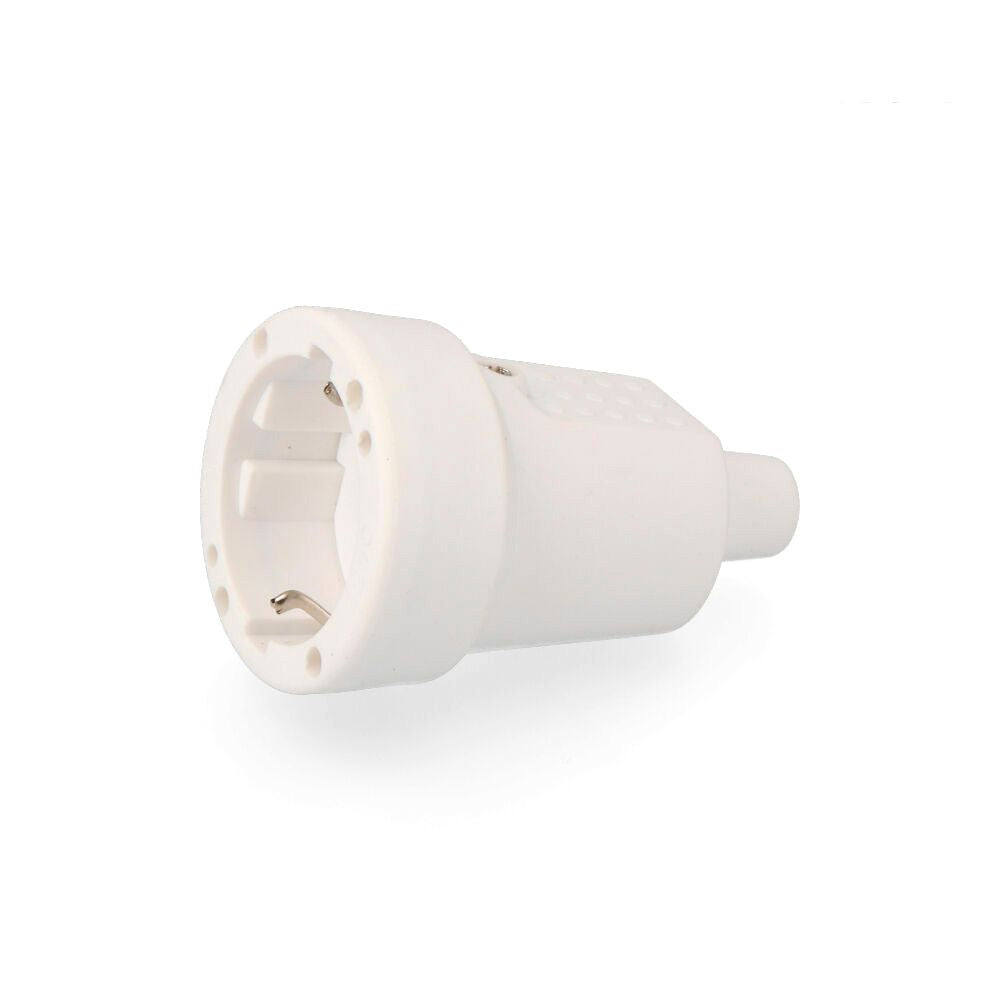 BASE AÉREA GOMA 10/16A 250V T/TL 4,8mm IP44 BLANCA (ENVASADA)