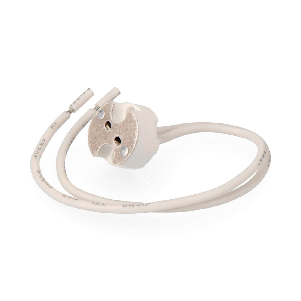PORTALÁMPARAS HALÓGENO MR-16 BI-PIN BLANCO (ENVASADO)