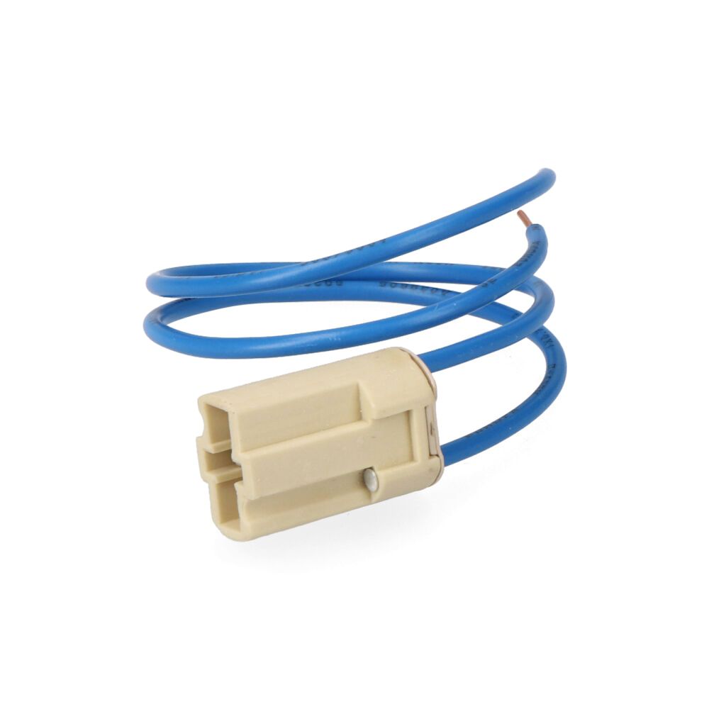 PORTALÁMPARAS 250V BASE G-9 CON CABLE BEIGE (ENVASADO)