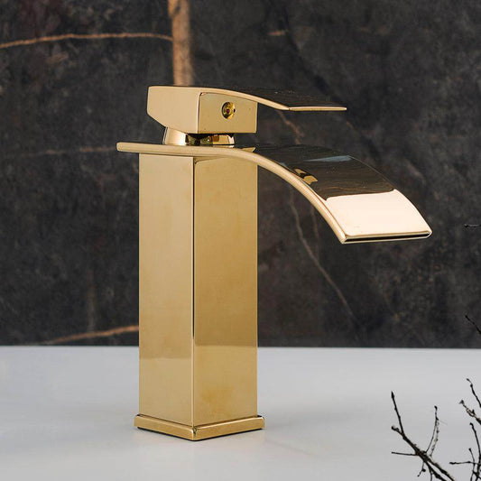 Grifo de Lavabo Dorado - Pinturas y Tarimas Ideas