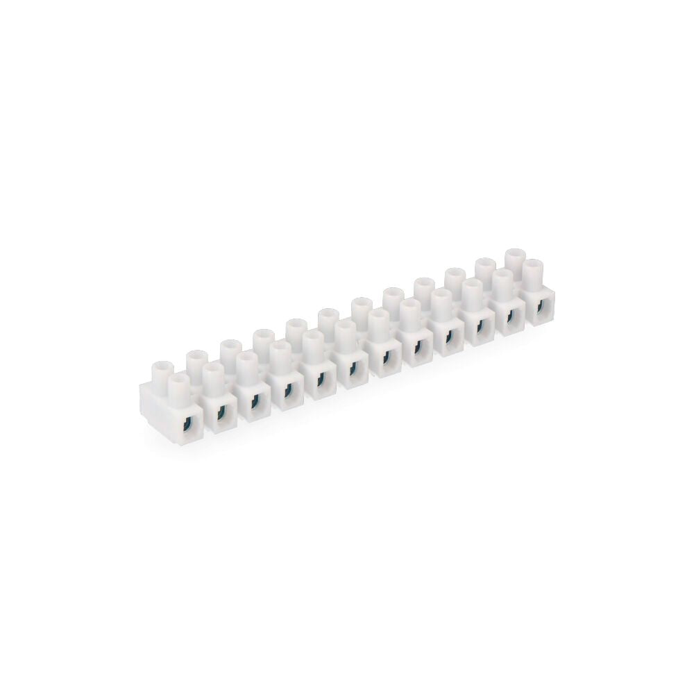 REGLETA DE CONEXION DE 4 mm A 6 mm , 12 CONECTORES, HOMOLOGADA, BLANCA (RETRACTILADA)