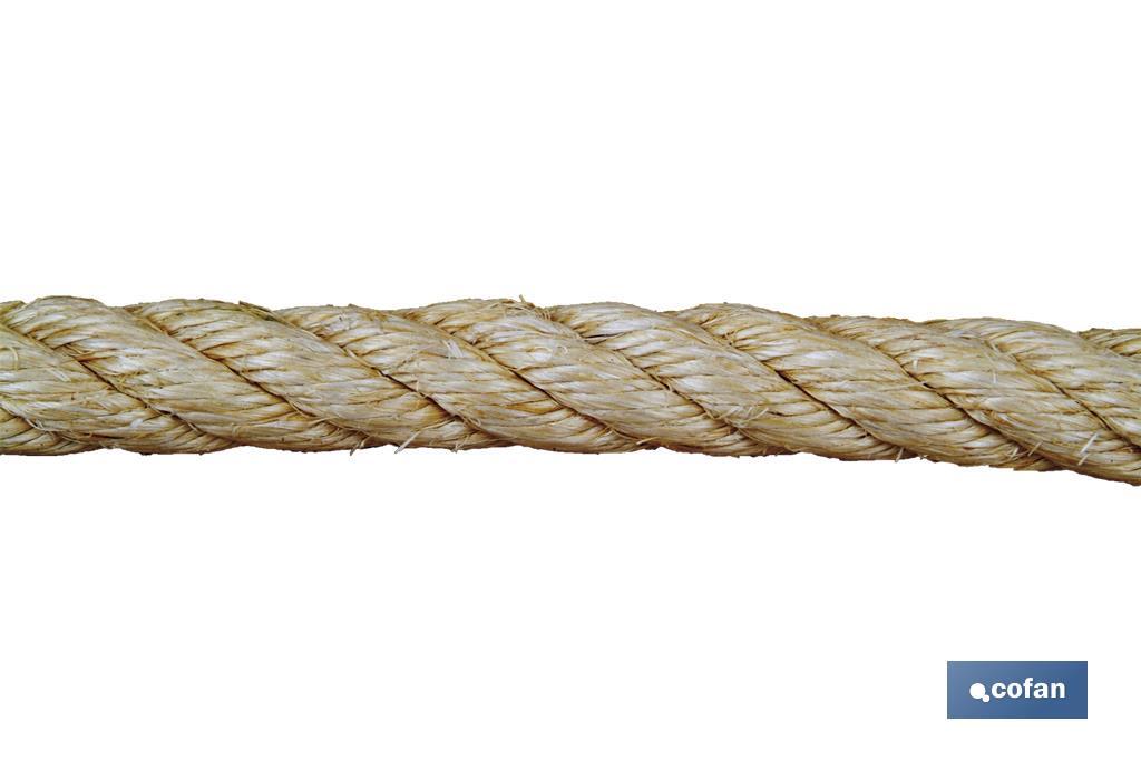CUERDA SISAL 4 CABOS 6 MM 200 MTS NATURAL