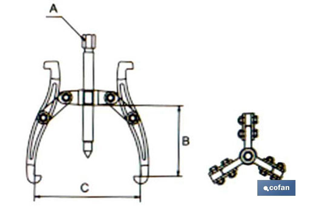 EXTRACTOR 3 GARRAS ARTICULADAS 8 30-210