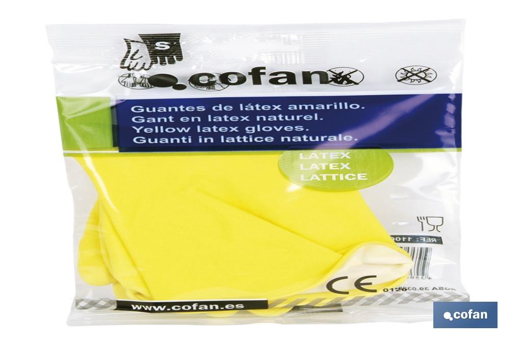 GUANTE AMARILLO LATEX FLOCADO T 6