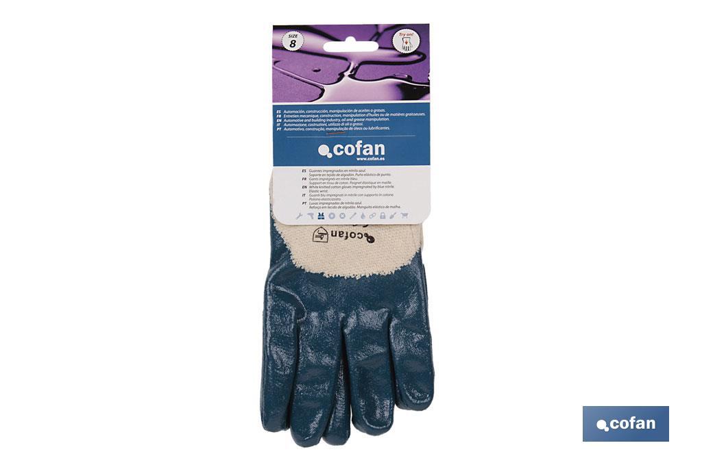 GUANTES NITRILO AZUL T-8