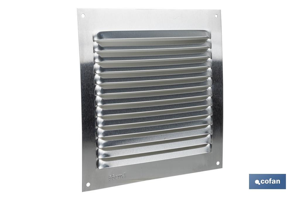 REJILLA DE VENTILACIÓN ALUMINIO 15 X 15 CM