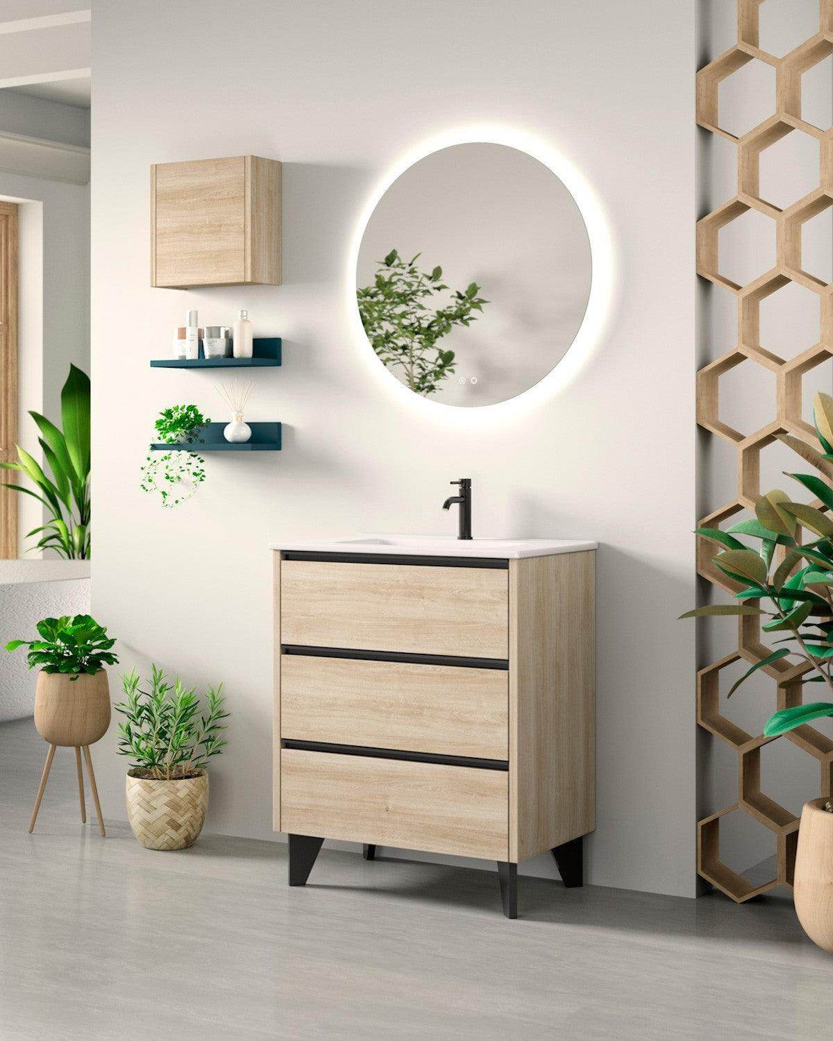 Conjunto Mueble de Baño de 90cm con Auxiliares a Juego - Pinturas y Tarimas Ideas