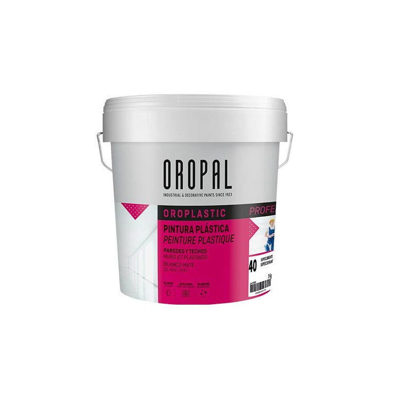 Pintura Plastica Blanco Mate con Aditivo Antimoho 15L