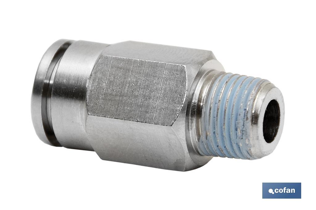 CONEXION RECTA TUBO 10mm. MACHO 1/2 Venta unitaria