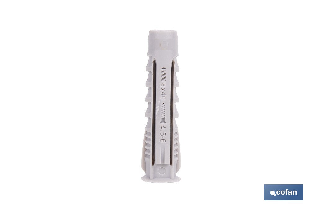 TACO NYLON PA-6 M-8X40 BOTE DE 500 UDS.