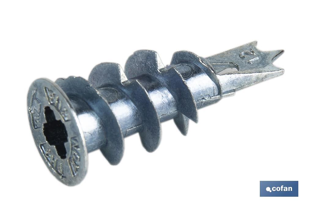 TACO ZAMAK 13X32 PARA PLACAS C/TORNILLO 4,2X32 Venta unitaria