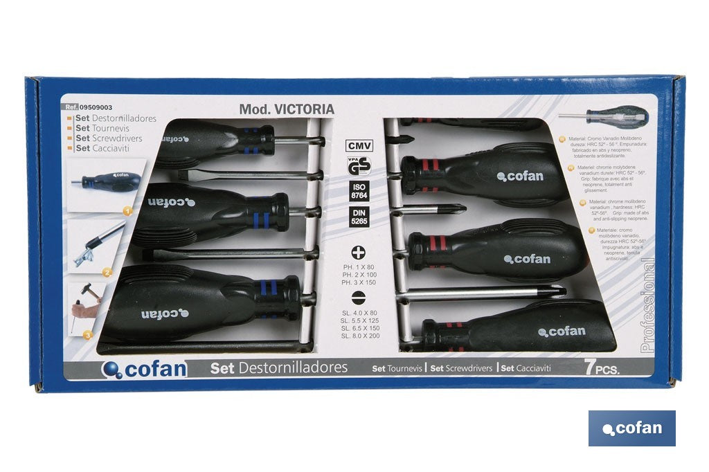 SET DESTORNILLADOR 7 PCS