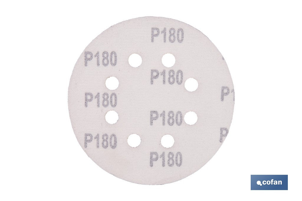 HOJA DE LIJADO LIJADORA ORBITAL 8 AGUJEROS Ø125 MM G 180