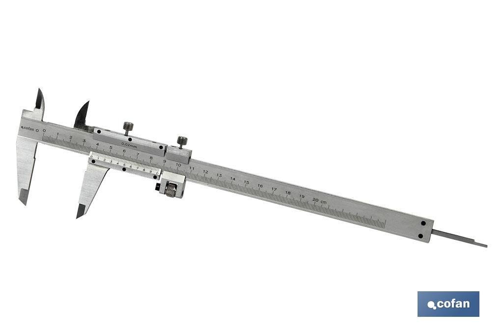 CALIBRE PIE DE REY ACERO INOXIDABLE 0-200