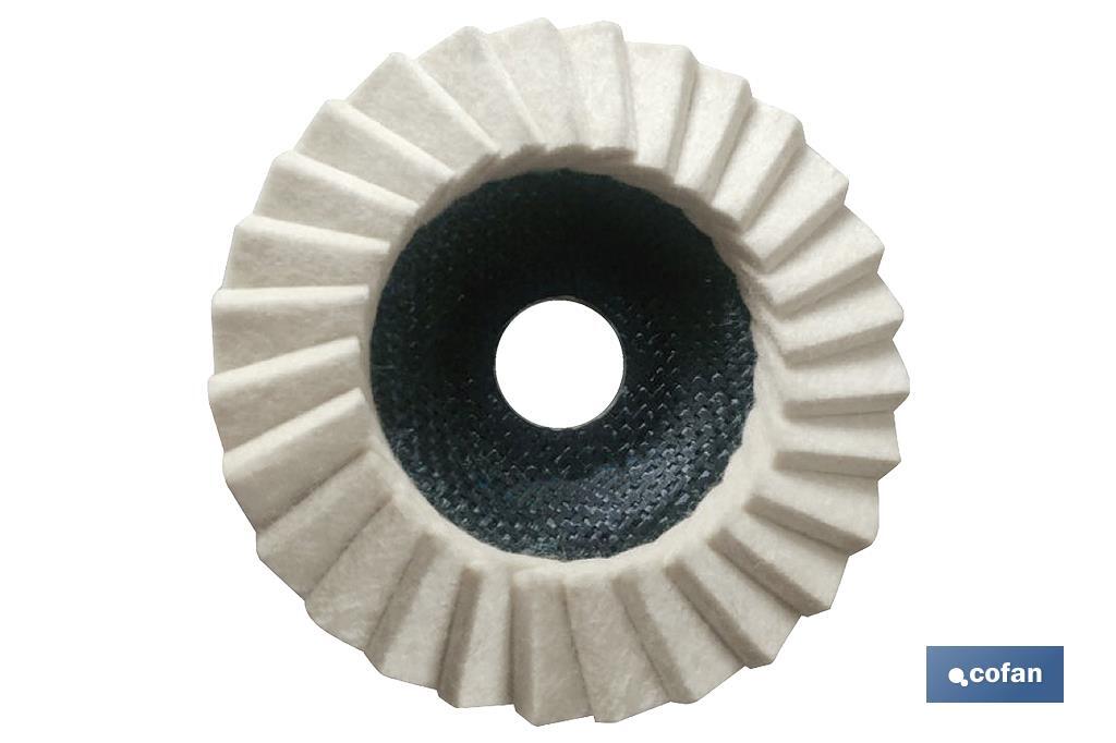 DISCO LAMINAS FIELTRO P/ PULIR ø125 G-D5/H25