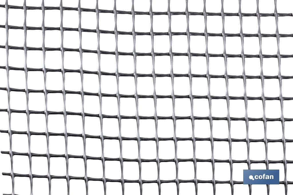MALLA PLAST. CUADRADA JARDIN 10mm GRIS PLATA 1x25m