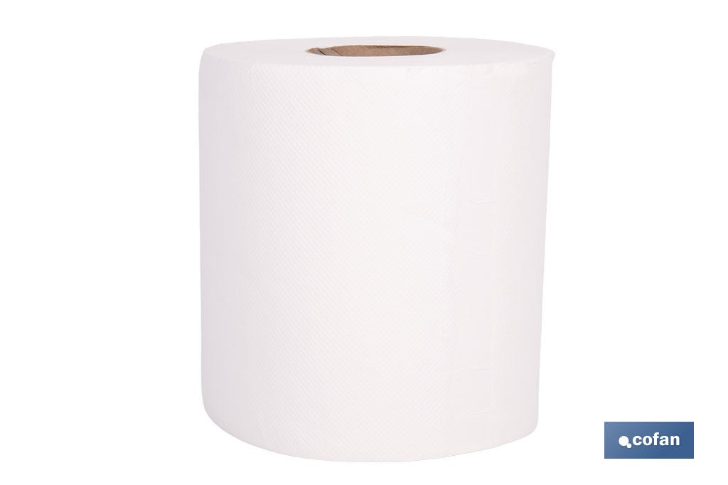 PAPEL SECAMANOS VIRGEN EXTRALAMINADO DE 2 CAPAS 90 M (6 ROLLOS)