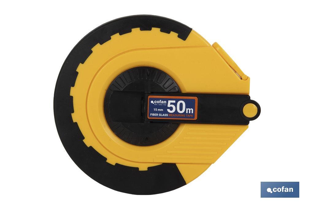 CINTA MÉTRICA FIBRA VIDRIO/ABS 50 Mts