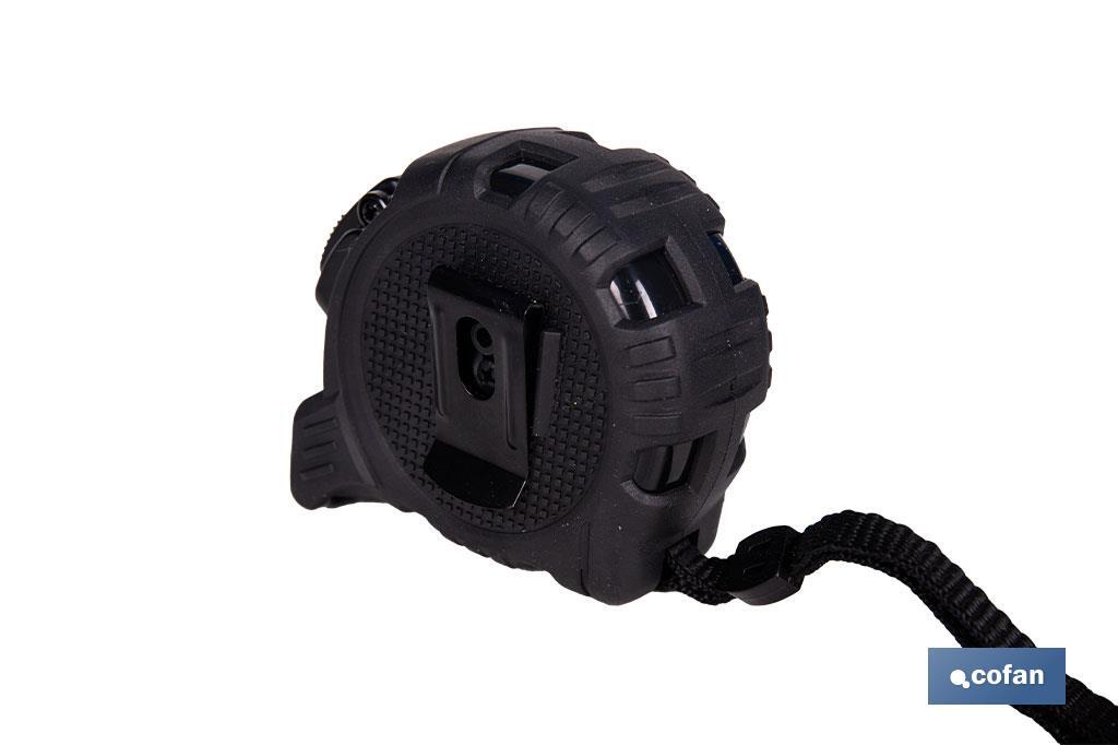 FLEXÓMETRO HOJA NEGRA DOBLE CARA 19 MM X 3 M