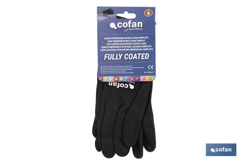 GUANTE IMPREG.COMPLETO FOAM NITRILO T-9