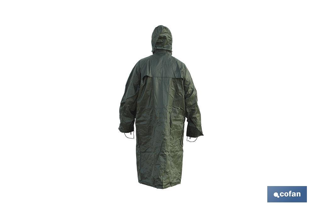 ABRIGO DE LLUVIA VERDE POLIESTER/PVC TALLA-XXL