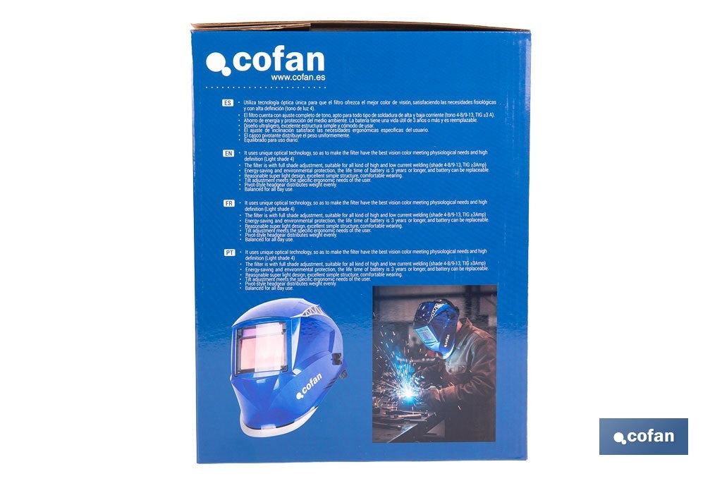 CASCO DE SOLDADURA AUTOMÁTICO BLUE FLYING SHARK (ARC/MIG/MAG/TIG)
