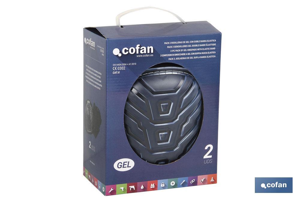 PACK 2 RODILLERAS DE GEL DOBLE BANDA ELASTICA