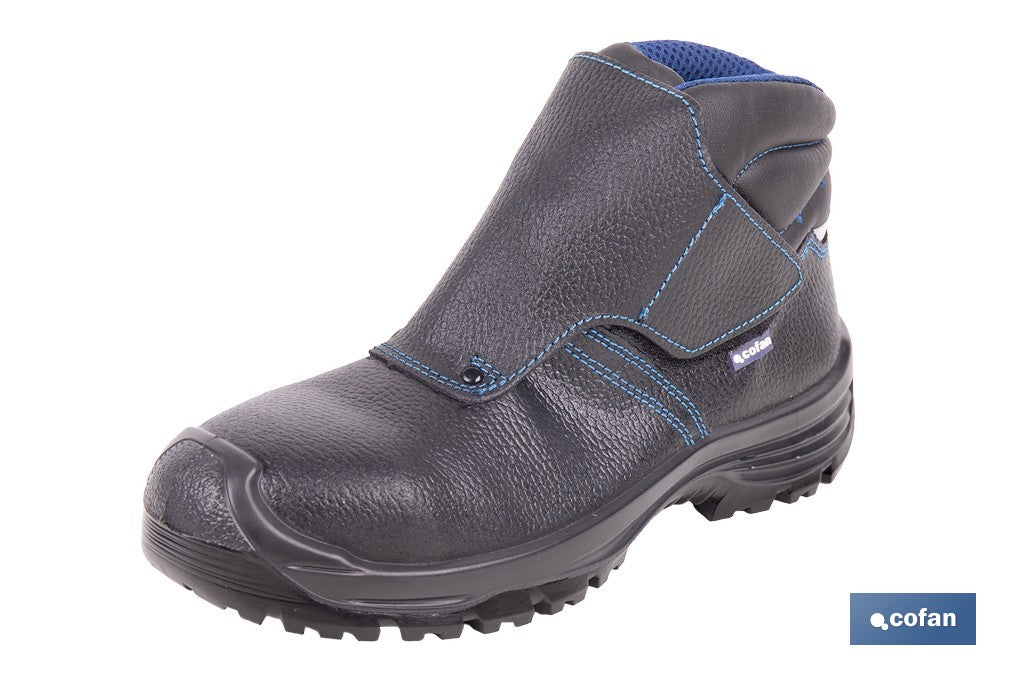 BOTA PIEL NEGRO CIERRE VELCRO S3 MODELO URIAN T 39