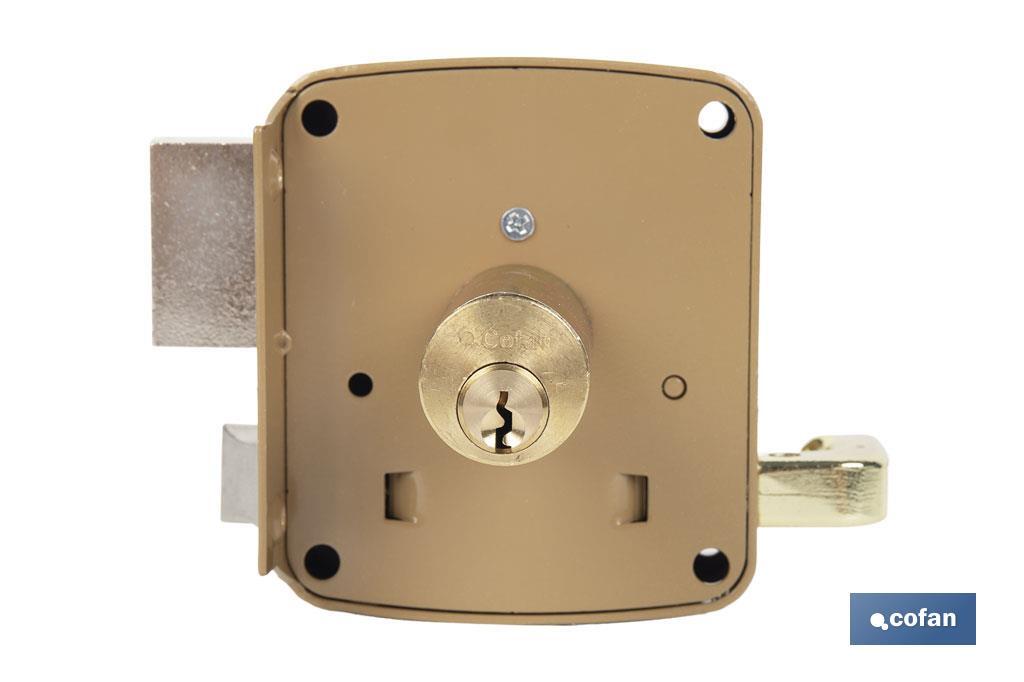 CERRADURA SOBREPONER C/CERRADERO 120mm IZQUERDA