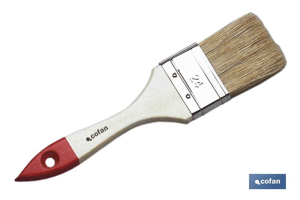 PALETINA TRIPLE 50 MM CON MANGO DE MADERA Nº 24