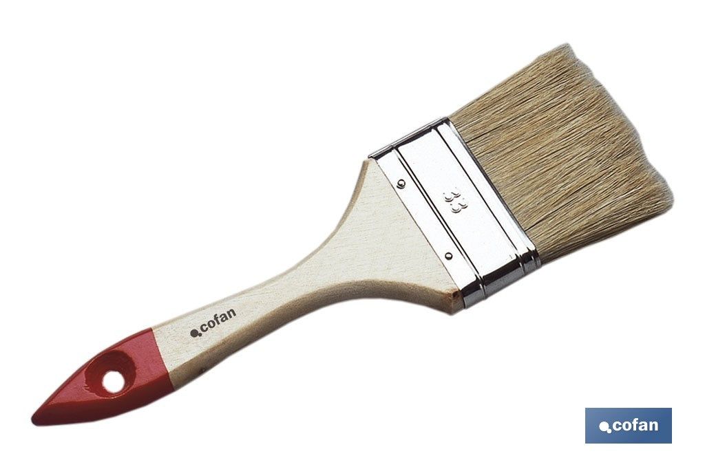 PALETINA TRIPLE 70 MM CON MANGO DE MADERA Nº 33